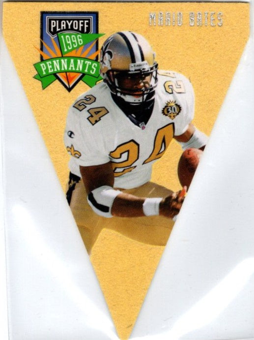 Mario Bates, #24, Pennants, 1996 Playoff Contenders Football NFL