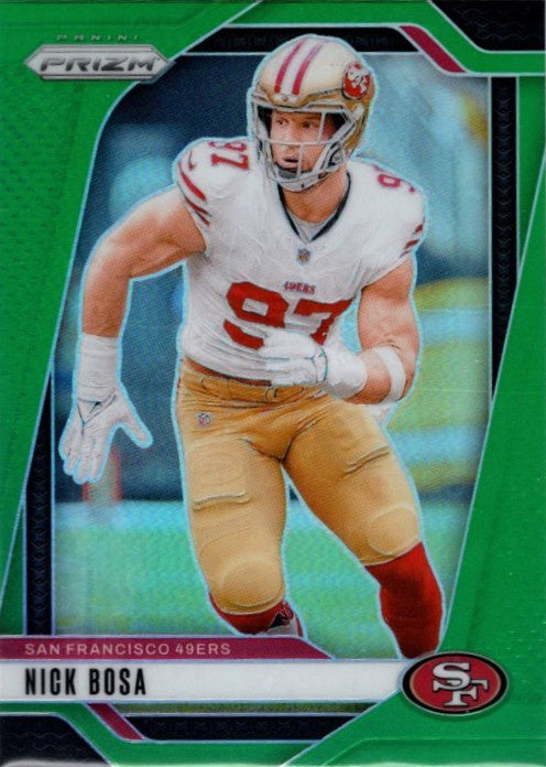 Nick Bosa, Green Prizm, 2024 Panini Prizm Football NFL