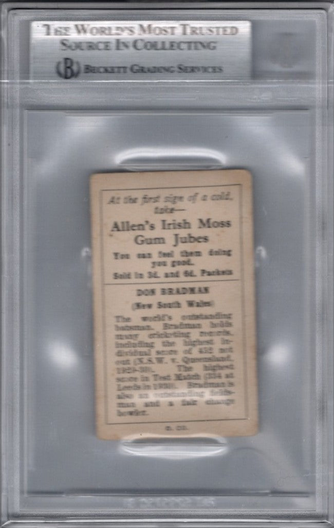 Don Bradman, 1934-35 Allen's Cricketers, BGS 3