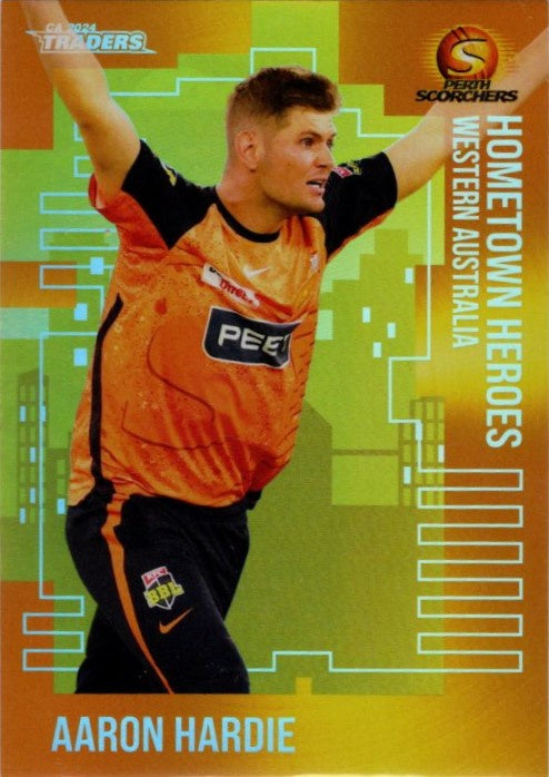 Aaron Hardie, Hometown Heroes Gold, 2024-25 TLA CA Cricket Traders