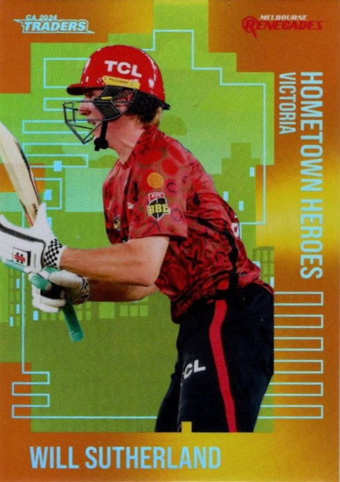 Will Sutherland, Hometown Heroes Gold, 2024-25 TLA CA Cricket Traders