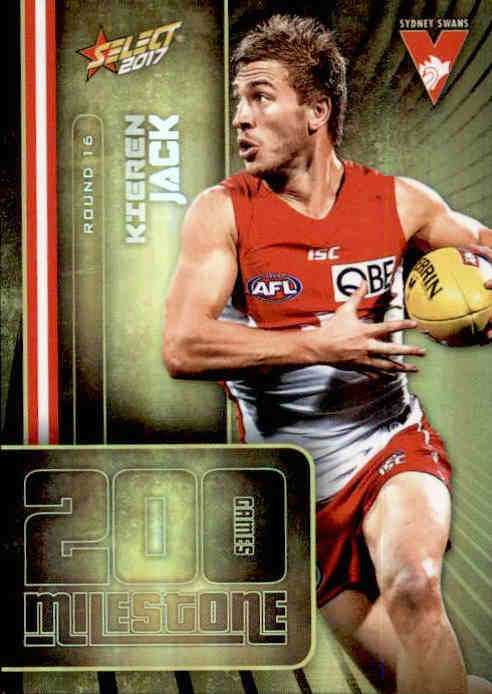 Kieren Jack, 200 Games Milestone, 2017 Select AFL Footy Stars
