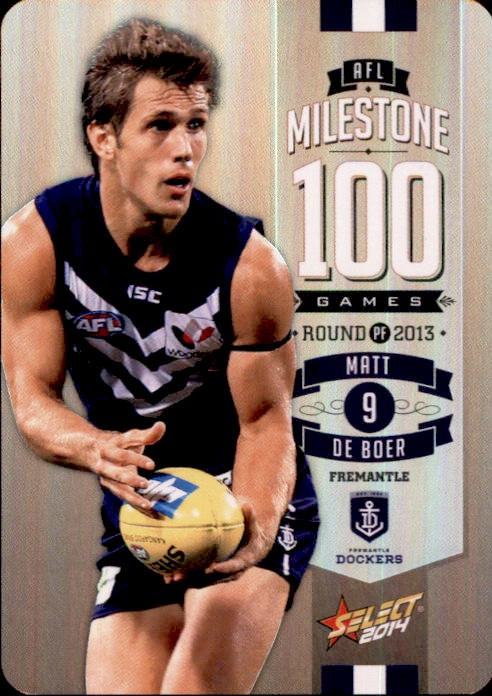 Matt De Boer, 100 Game Milestone, 2014 Select AFL Champions