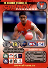 Michael O'Loughlin, Base, Silver & Gold Cards, 2002 Teamcoach AFL