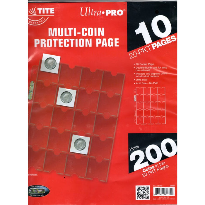 ULTRA PRO 10 x 20-POCKET COIN PAGE