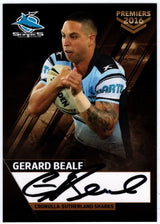 2016 Cronulla Sharks Official Signed Premiers Card Set (Read Description)