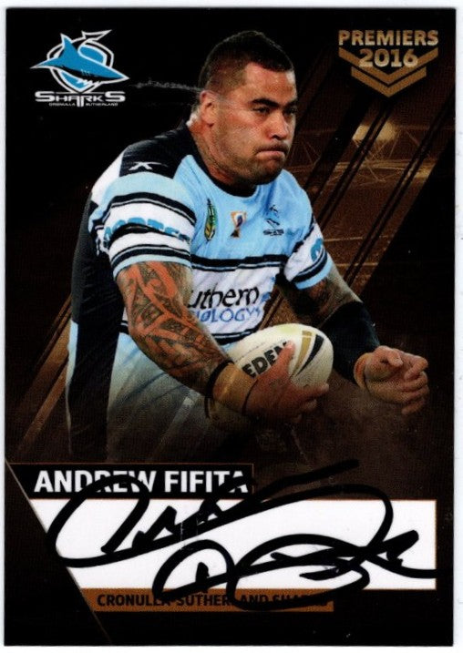 2016 Cronulla Sharks Official Signed Premiers Card Set (Read Description)