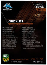 2016 Cronulla Sharks Official Signed Premiers Card Set (Read Description)