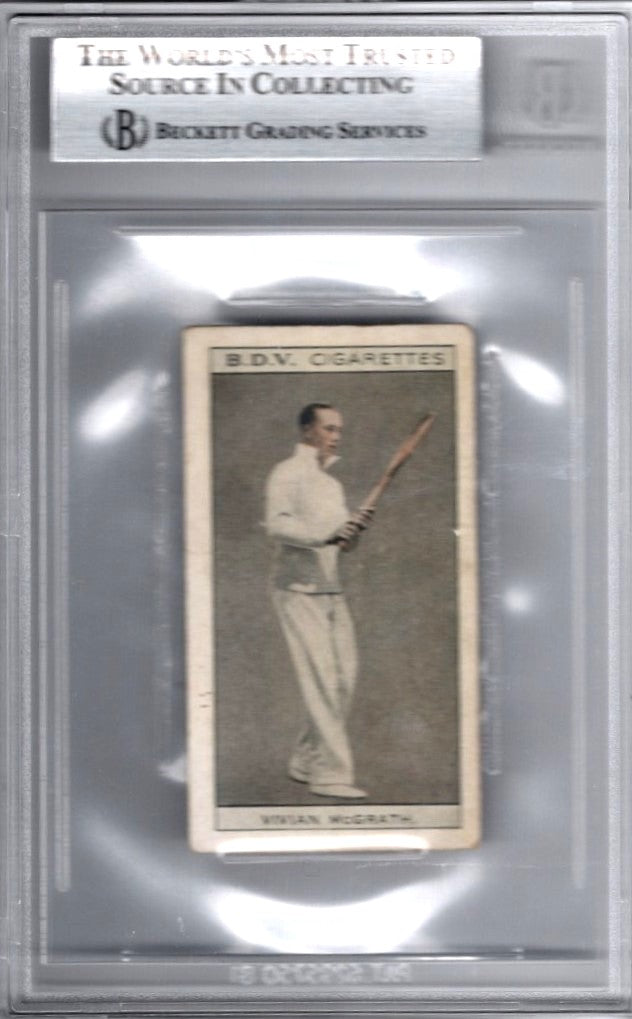 Don Bradman / Vivian McGrath, 1933 BDV Cigarettes, Who's Who in Australian Sports, BGS 3.5