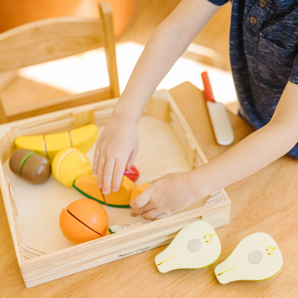 Melissa & Doug - Wooden Cutting Fruit Play Food