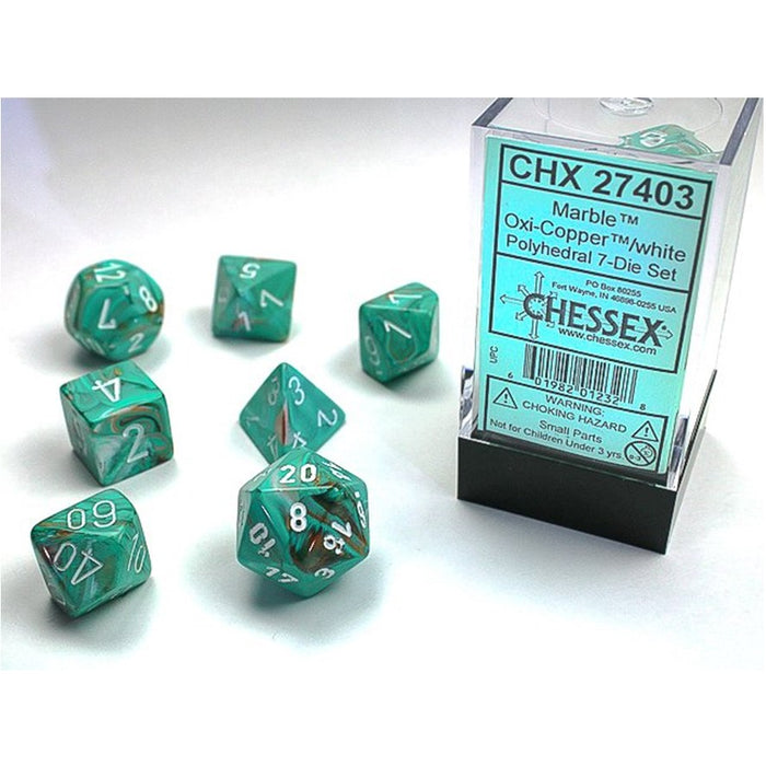 CHX 27403 Marble Polyhedral Oxi Copper/White 7-Die Set
