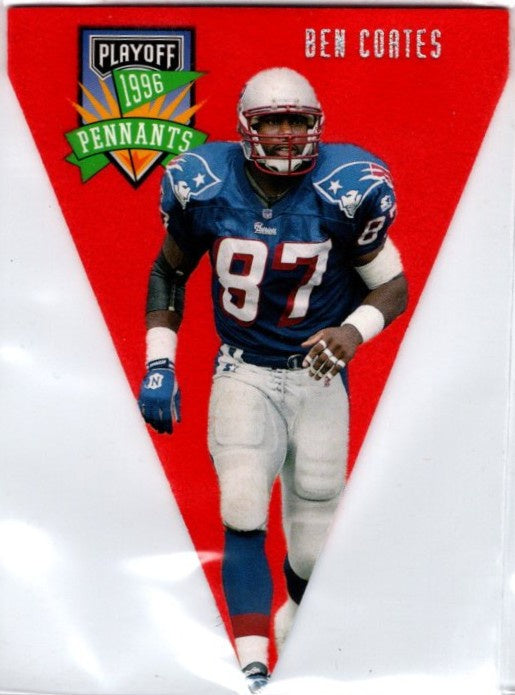Ben Coates, #43, Pennants, 1996 Playoff Contenders Football NFL