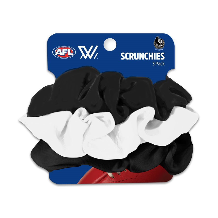 Collingwood Magpies Scrunchie 3 Pack