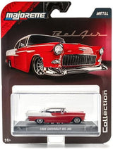 1955 Chevrolet Bel Air - Red/White - Majorette: Collection Deluxe, 1:64 Scale Diecast Car