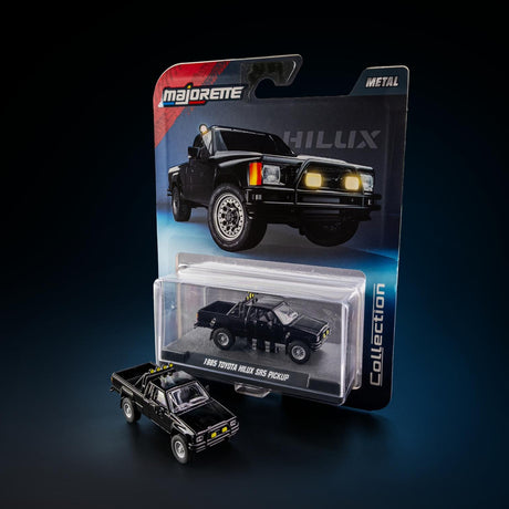 1985 Toyota Hilux SR5 Pick Up Black - Majorette: Collection Deluxe, 1:64 Scale Diecast Car