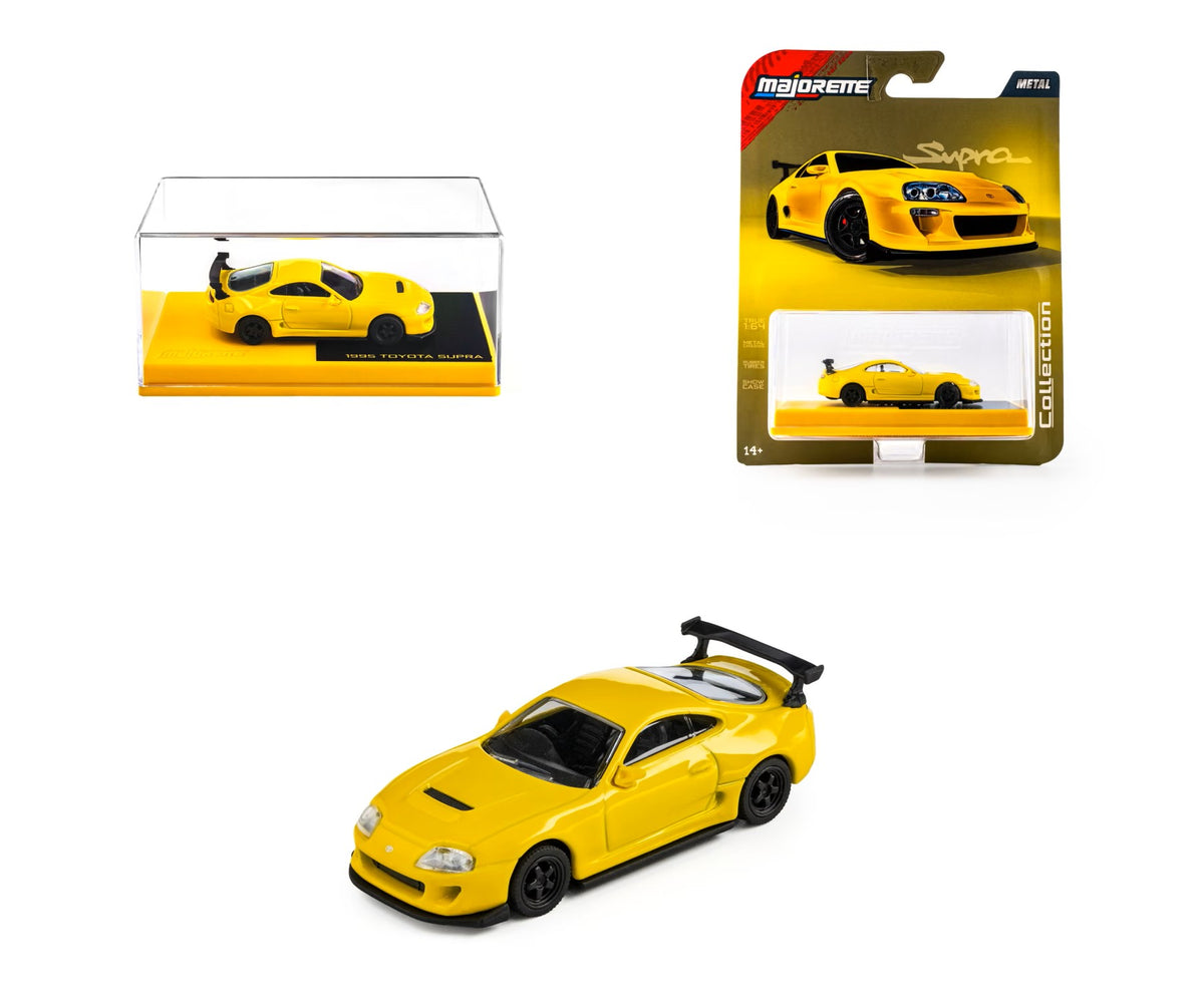1995 Toyota Supra - Yellow - Majorette: Collection Deluxe, 1:64 Scale Diecast Car