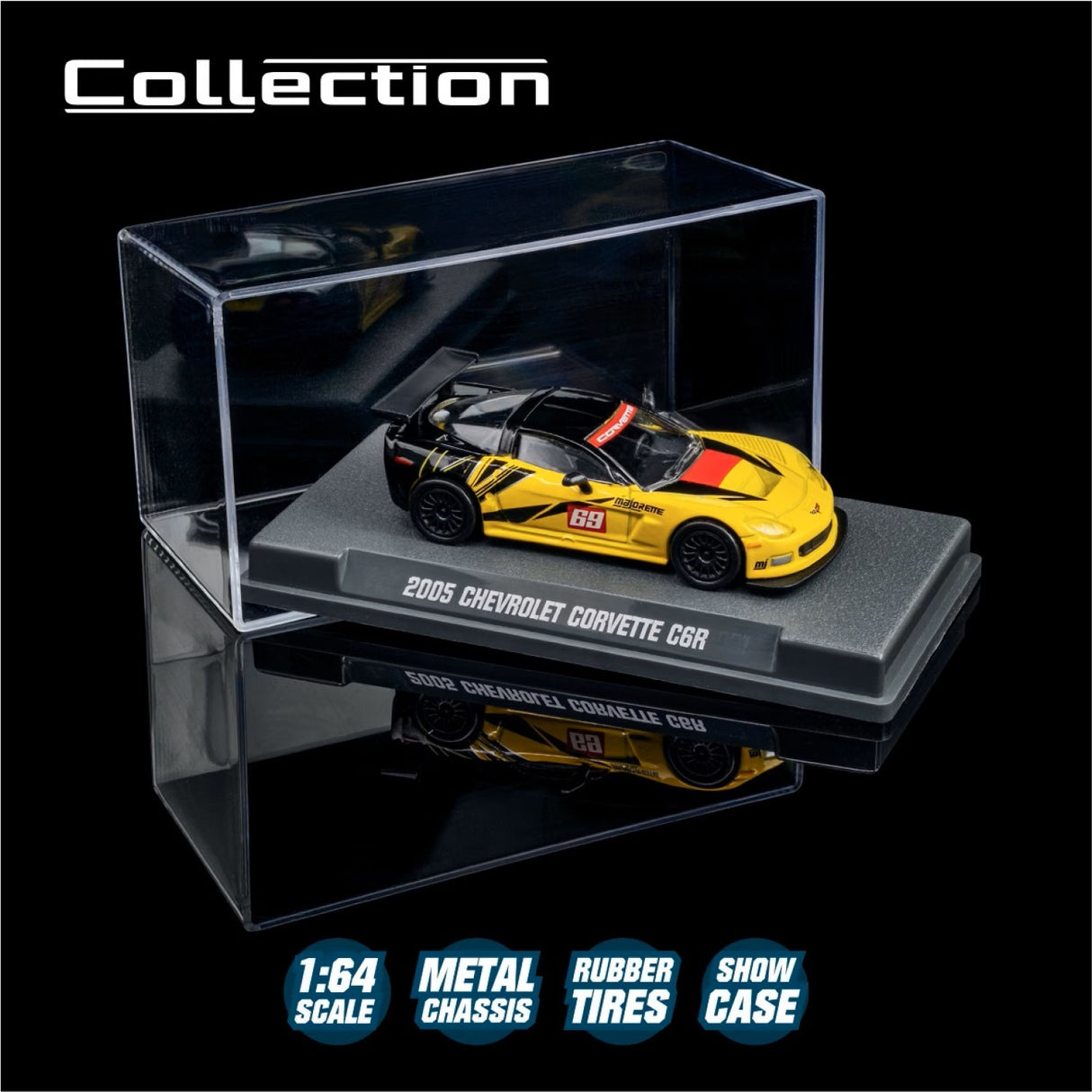 2005 Chevrolet Corvette C6R - Majorette: Collection Deluxe, 1:64 Scale Diecast Car
