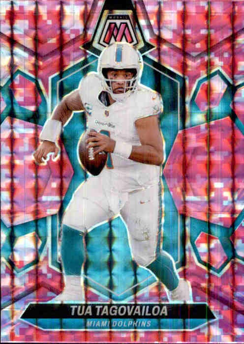 Tua Tagovailoa, Pink Prizm, 2024 Panini Mosaic Football NFL