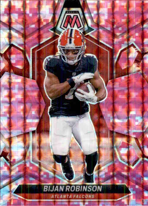 Bijan Robinson, Pink Prizm, 2024 Panini Mosaic Football NFL
