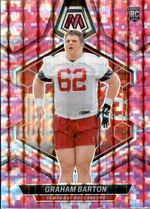 Graham Barton, RC, Pink Prizm, 2024 Panini Mosaic Football NFL