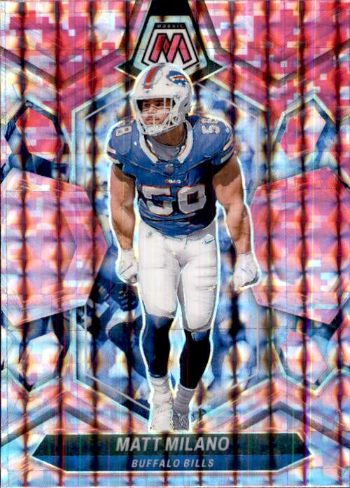 Matt Milano, Pink Prizm, 2024 Panini Mosaic Football NFL