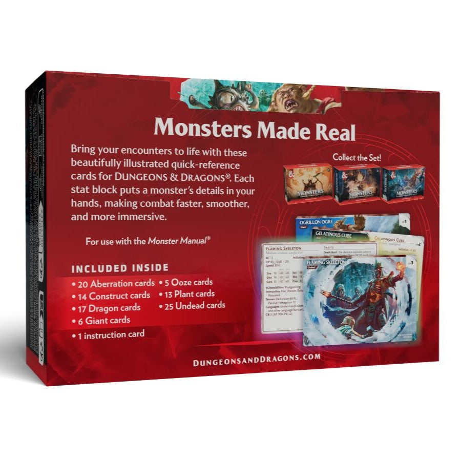 D&D Dungeons & Dragons Reference Cards Monsters Fearsome and Ferocious CR 0-5