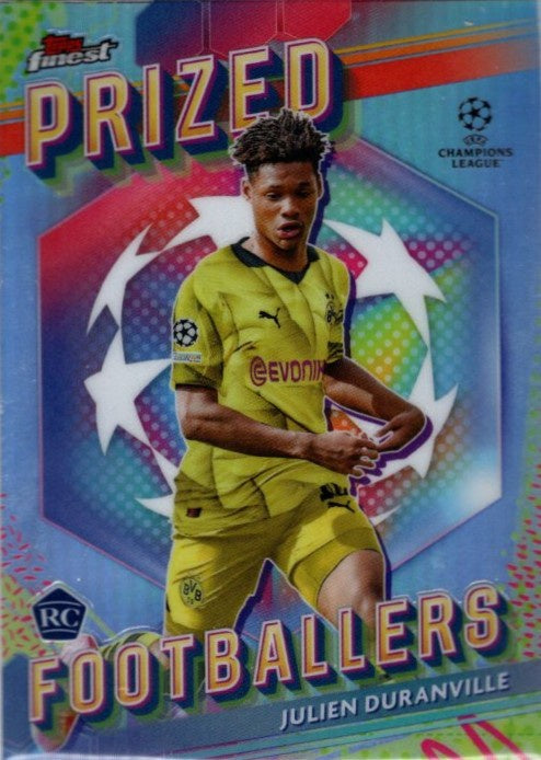 Julien Duranville, Prized Footballer, 2023-24 Topps Finest UEFA Champions League Soccer