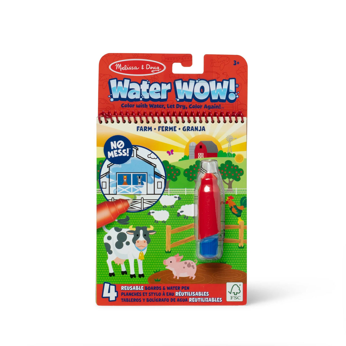 Melissa & Doug - On the Go Water WOW! Color Reveal Pad - Farm