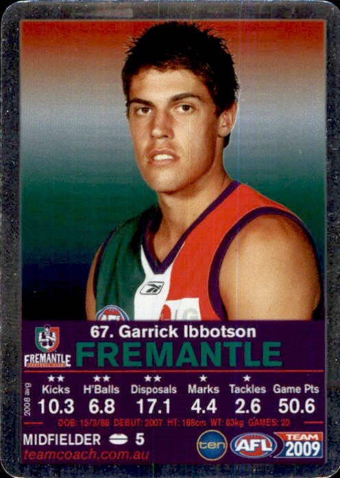 Garrick Ibbotson, Silver, 2009 Teamcoach AFL