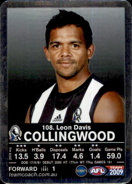 Leon Davis, Silver, 2009 Teamcoach AFL