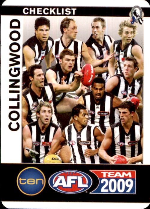 Collingwood Magpies Checklist, 2009 Teamcoach AFL