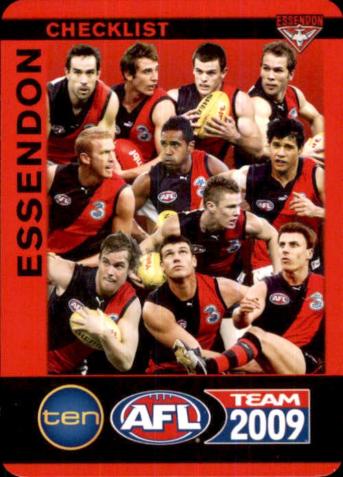 Essendon Bombers Checklist, 2009 Teamcoach AFL