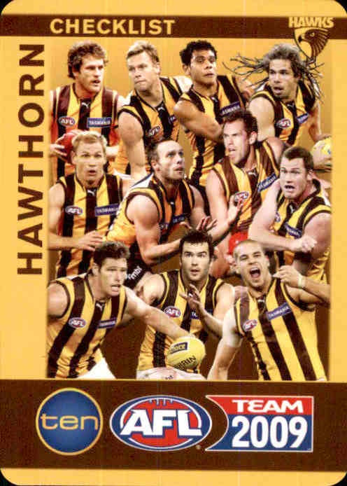 Hawthorn Hawks Checklist, 2009 Teamcoach AFL