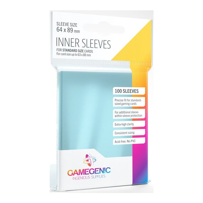 Gamegenic Inner Card Sleeves - Size Code INNER - (64mm x 89mm) (100 Sleeves Per Pack)