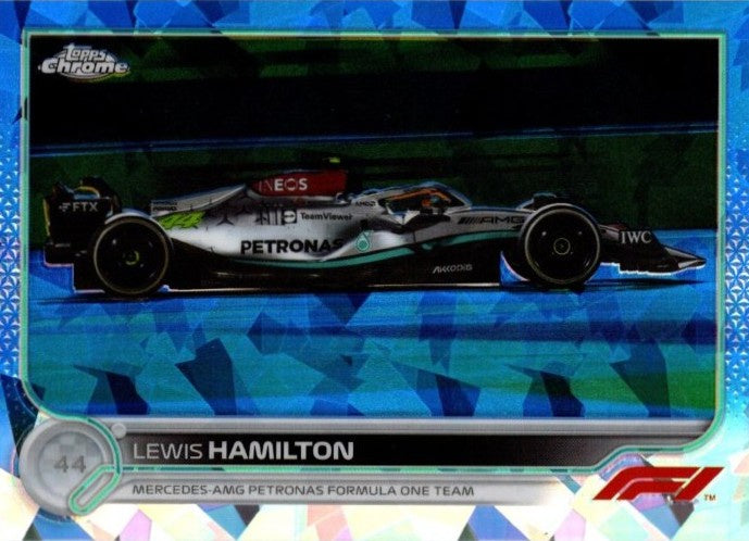 Lewis Hamilton, #111, Blue Sapphire, 2021 Topps Chrome Formula 1 Racing
