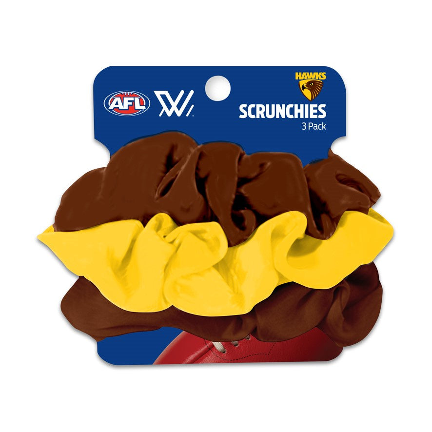 Hawthorn Hawks Scrunchie 3 Pack