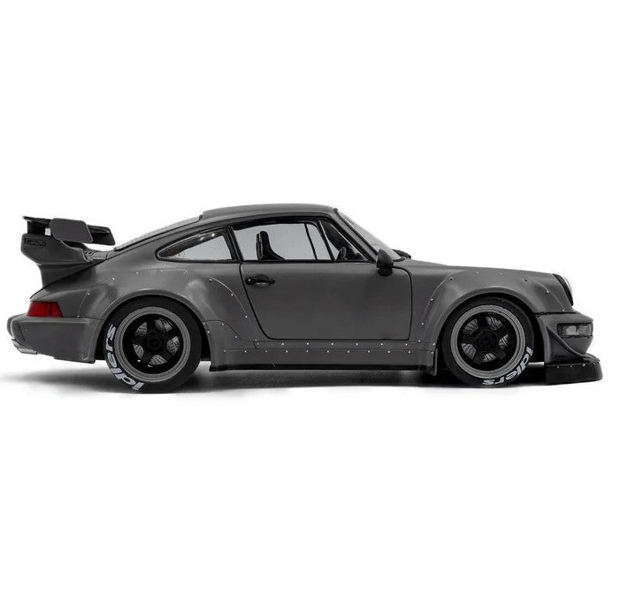 2024 Porsche RWB Body Kit Nargo Grey w/Akira Nakai Figure, 1:18 Scale Diecast Car