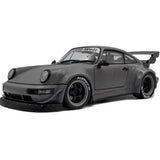 2024 Porsche RWB Body Kit Nargo Grey w/Akira Nakai Figure, 1:18 Scale Diecast Car