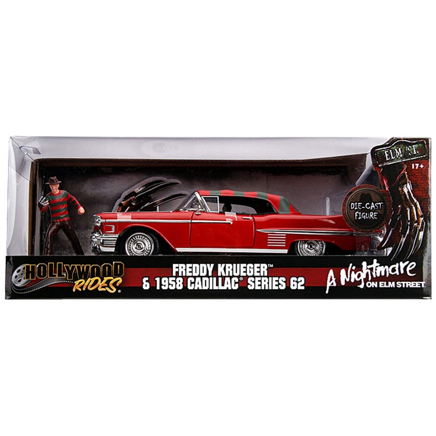 A Nightmare on Elm St - 1958 Cadillac Series 62, 1:24 Scale Diecast with Figure Hollywood Ride