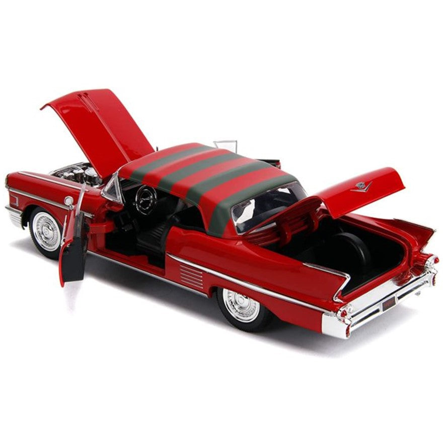 A Nightmare on Elm St - 1958 Cadillac Series 62, 1:24 Scale Diecast with Figure Hollywood Ride