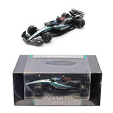 Spark Y406, Mercedes-AMG PETRONAS Formula One Team No.63 F1 W15 E Performance Winner Las Vegas GP 2024 - George Russell - 1:64 Scale Resin Model Car