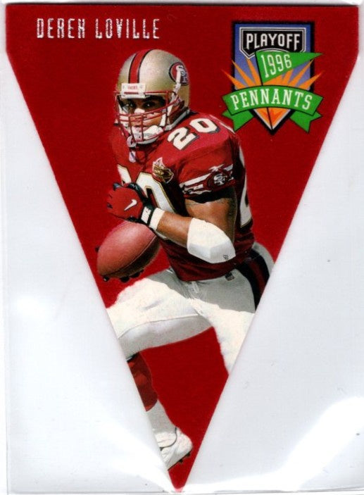 Derek Loville, #42, Pennants, 1996 Playoff Contenders Football NFL