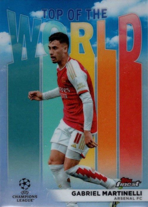 Gabriel Martinelli, Top of the World, 2023-24 Topps Finest UEFA Champions League Soccer