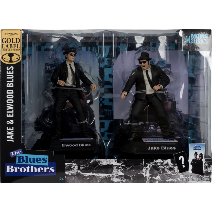 The Blues Brothers - Jake & Elwood Blues Movie Maniacs McFarlane Gold Label 6" Scale Posed PVC Figure 2-Pack