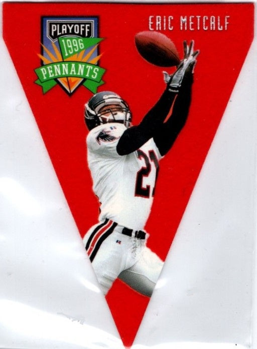 Eric Metcalf, #50, Pennants, 1996 Playoff Contenders Football NFL