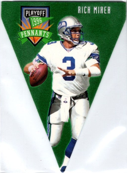 Rick Mirer, #39, Pennants, 1996 Playoff Contenders Football NFL