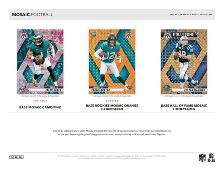 2025 Panini Mosaic Football Mega Box (Reactive Purple Parallels)