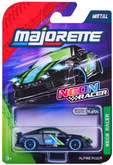 Alpine A110R - Majorette: Neon Racer Premium Car, 1:64 Scale Diecast Car