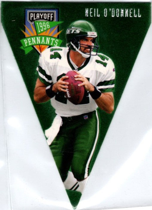 Neil O'Donnell, #38, Pennants, 1996 Playoff Contenders Football NFL