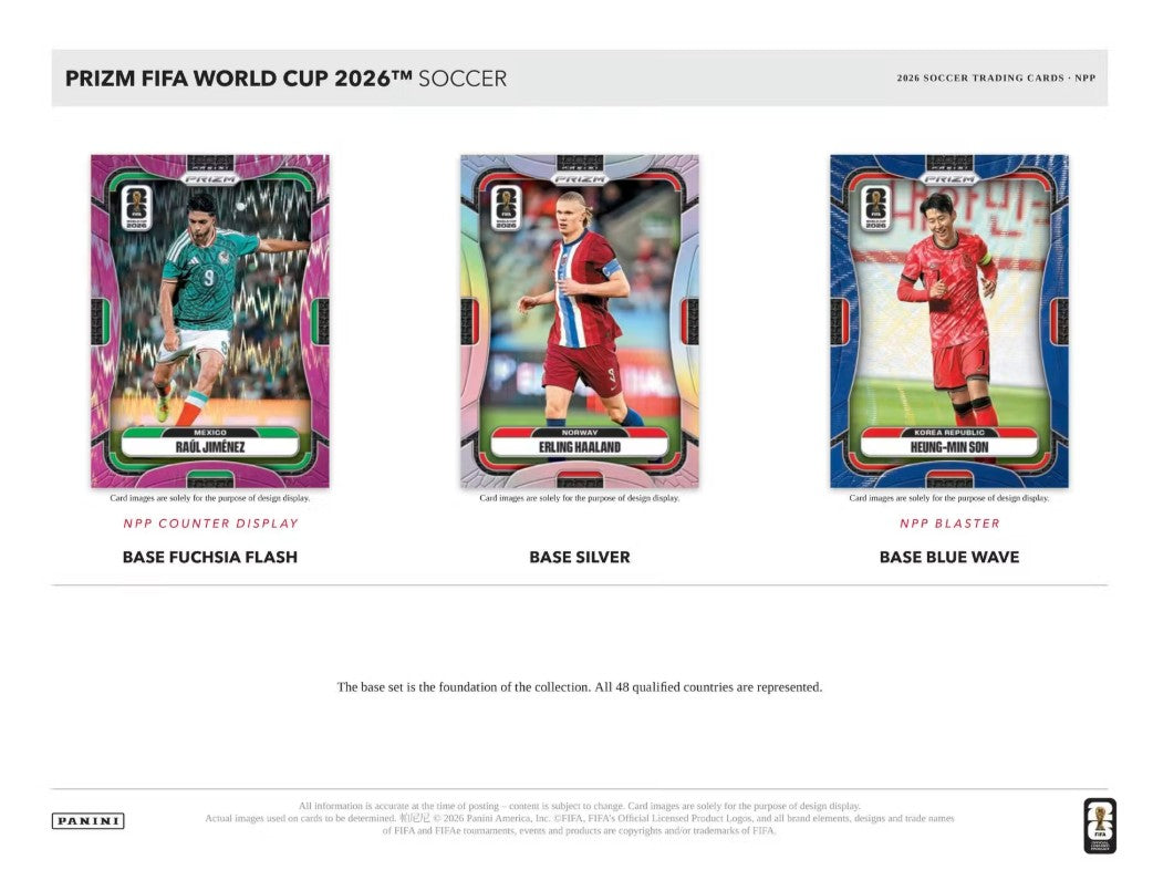 2026 Panini Prizm FIFA World Cup Soccer Blaster Box (Yellow, Purple, Blue & White Prizms!)